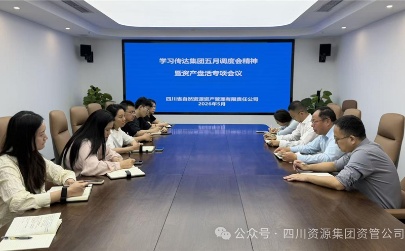 资管公司召开传达学习集团五月调度会精神暨资产盘活专项会议 四川资源集团资管公司