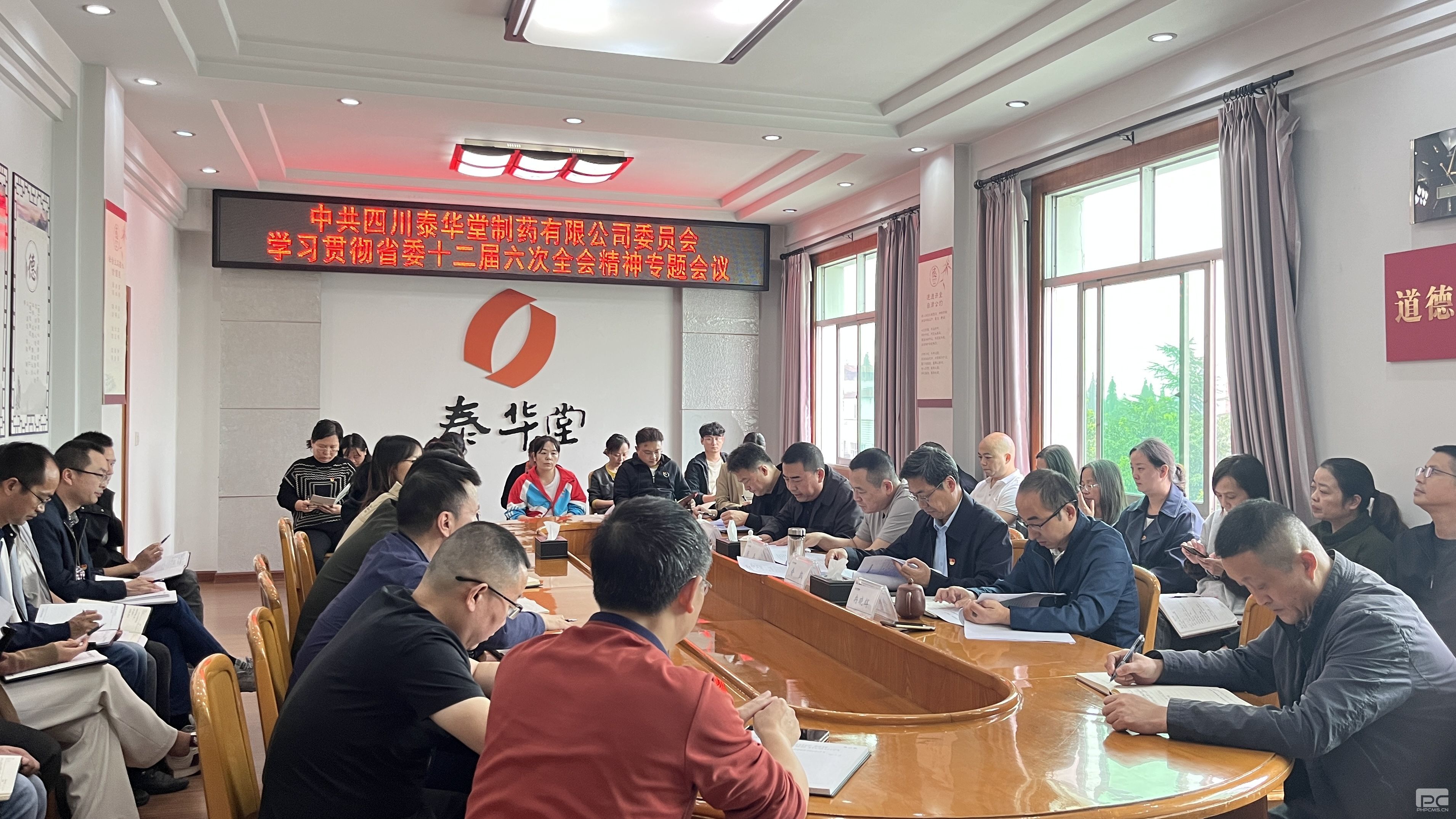 泰华堂制药党委召开学习省委十二届六次全会精神专题会